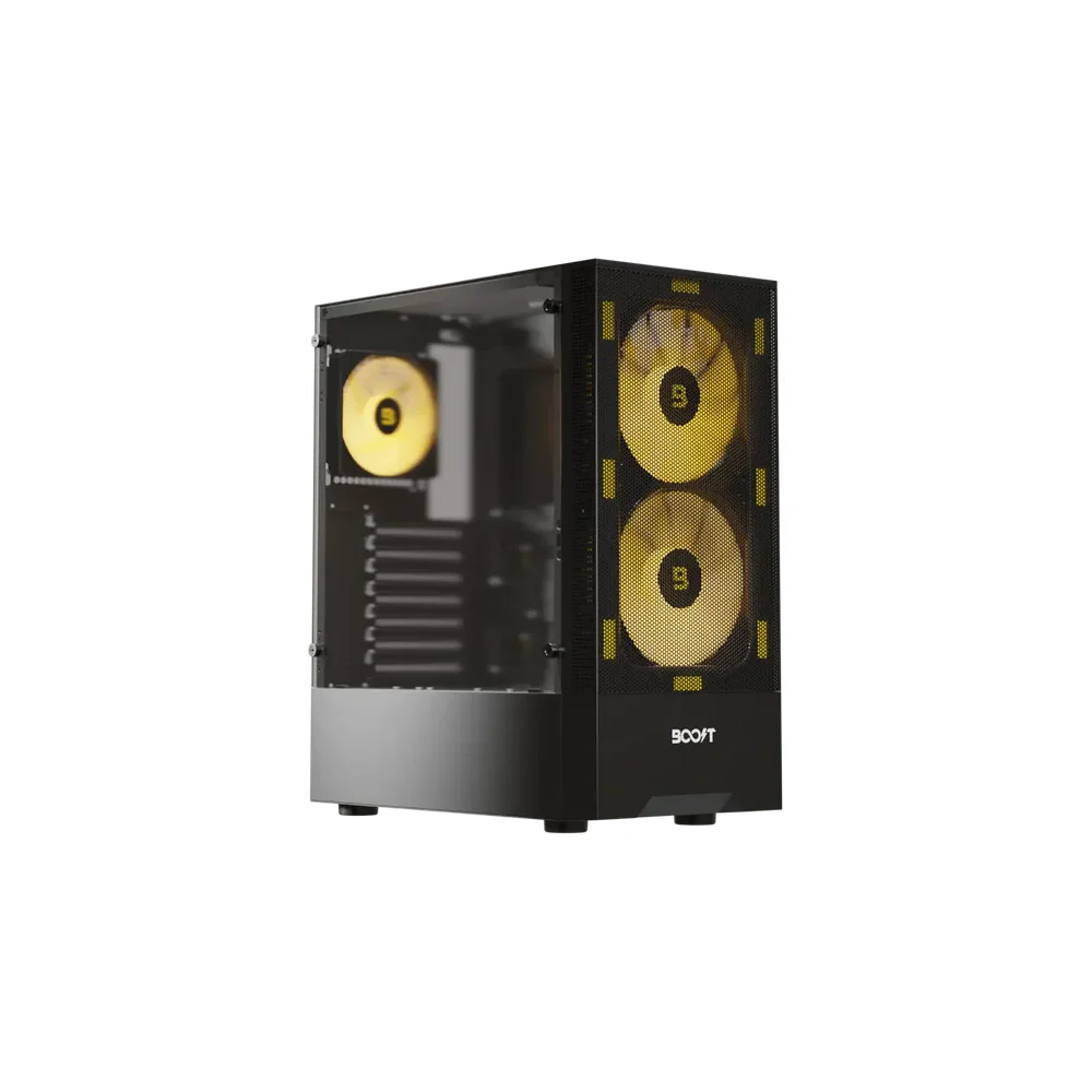 Boost Enclosure Pro Series P100 with 3 ARGB Fans | TechTronics